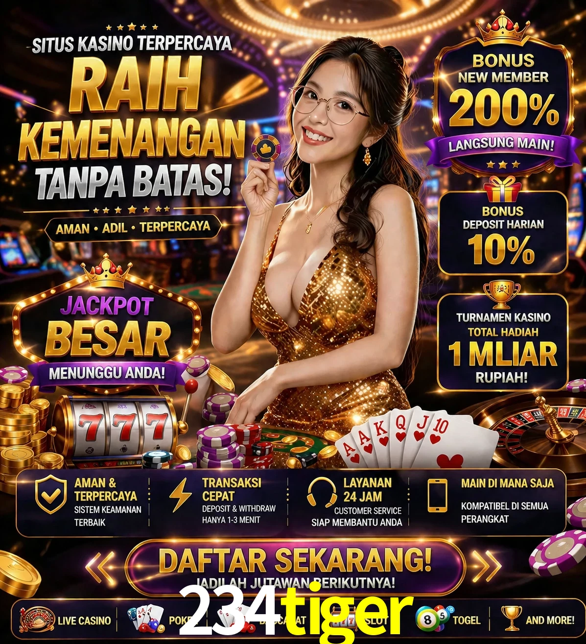 Roleta e blackjack 234tiger